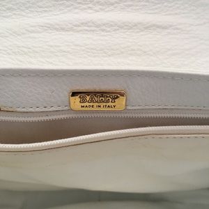 Bally brown and white leather purse handbag